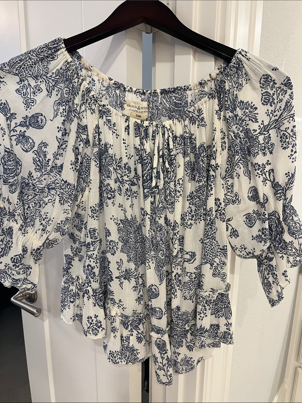 Women’s Denim & Supply Ralph Lauren Peasant Blouse - Picture 1 of 9
